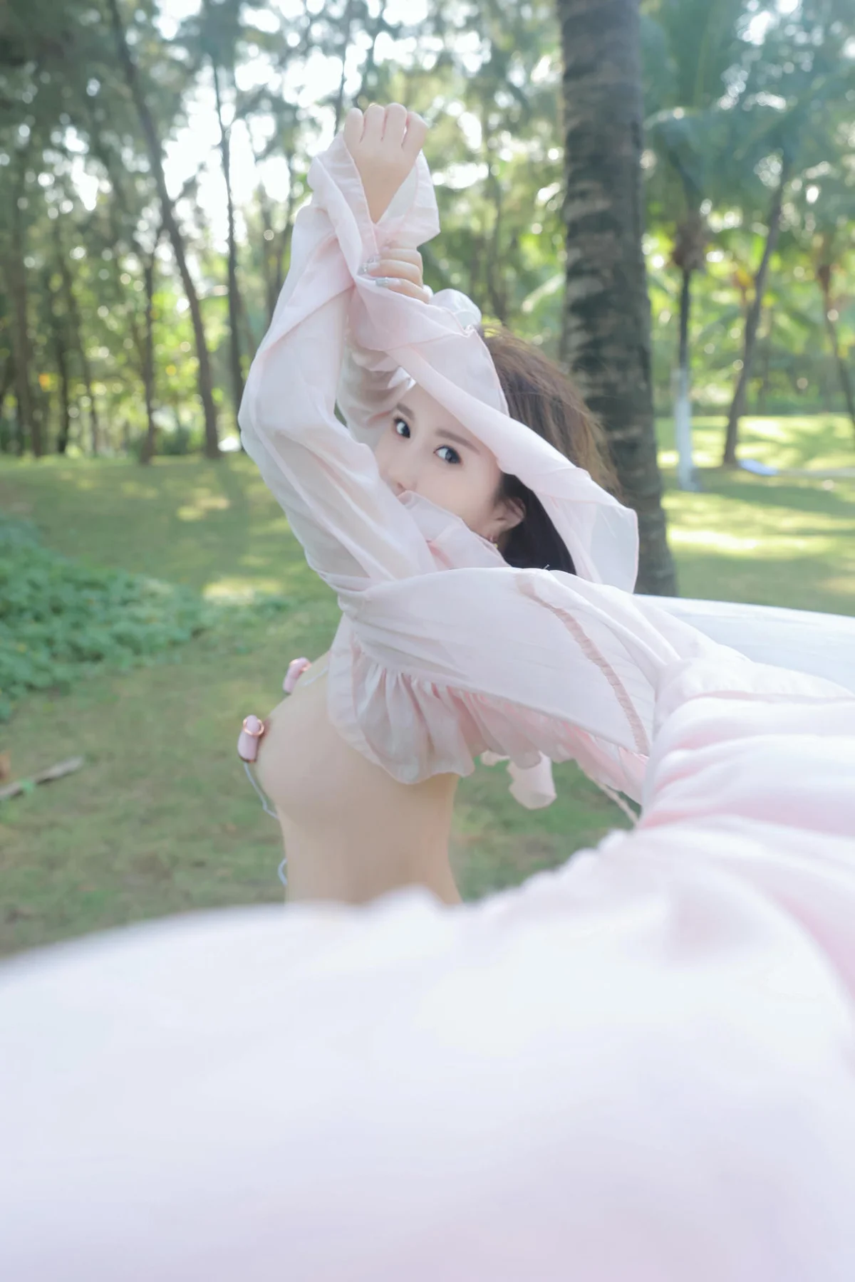 XiuRen 秀人 No.N171 小薯条nienie户外粉色纱裙 - 6