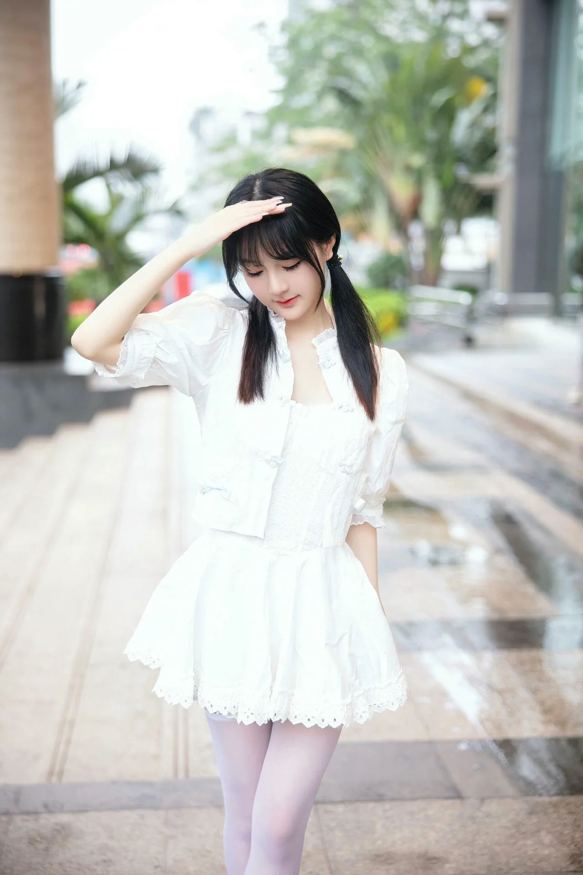 XiuRen 秀人 No.N185 谢小蒽双马尾少女街拍 - 7