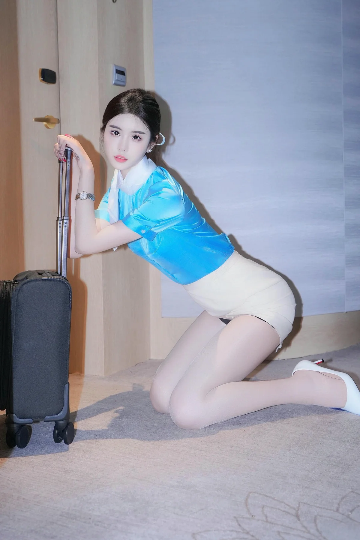XiuRen 秀人 No.N204 晚苏susu空姐制服套图 - 7