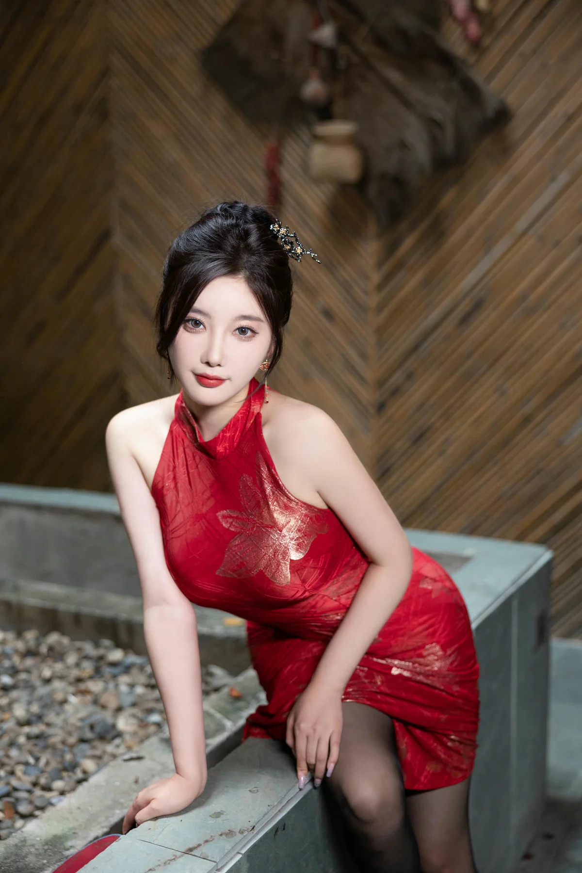 XiuRen 秀人 No.N226 杨晨晨女神性感红色旗袍 - 9