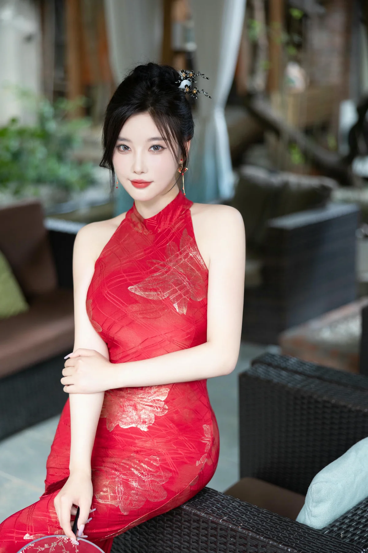XiuRen 秀人 No.N226 杨晨晨女神性感红色旗袍 - 10