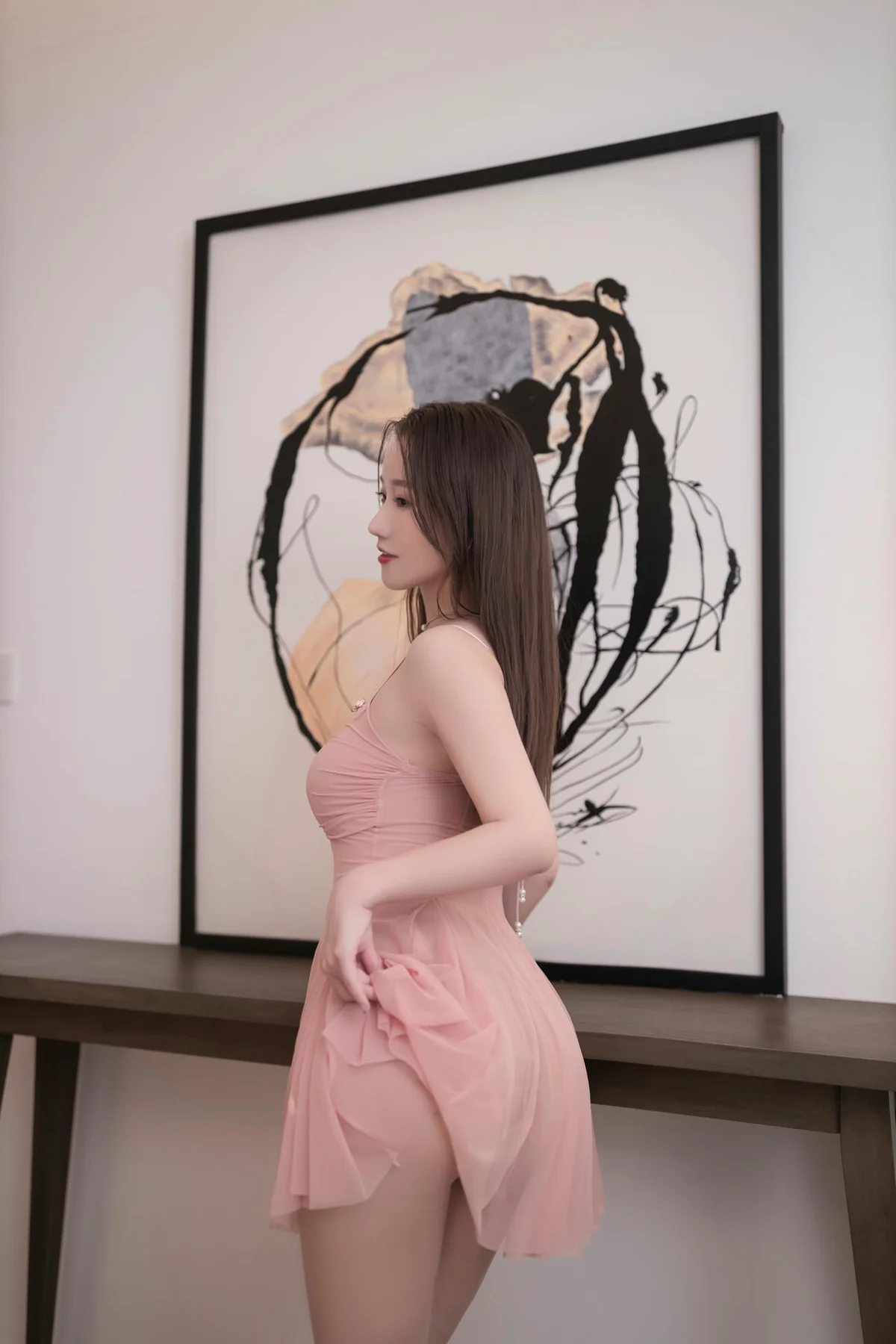 XiuRen 秀人 No.N234 杏子香肩粉色雾似纱 - 3