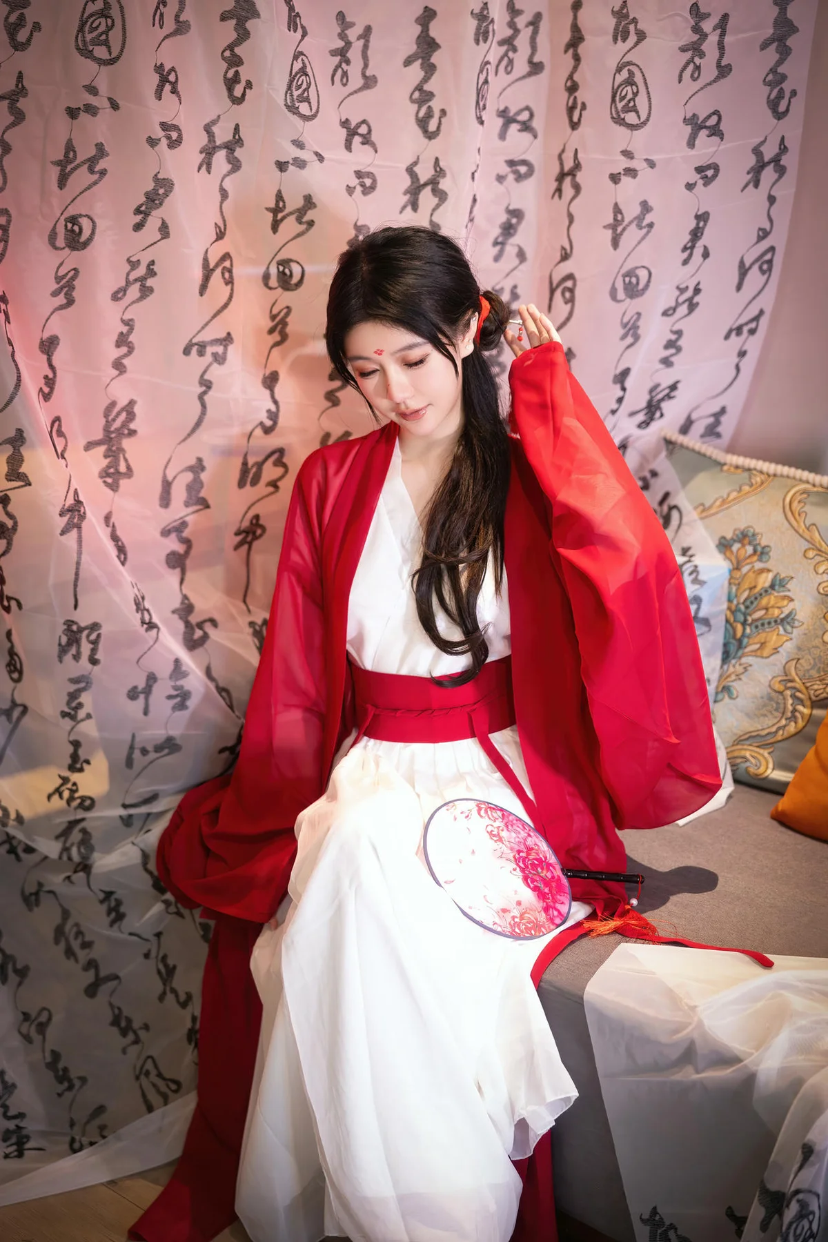 XiuRen 秀人 No.N240 谢小蒽古风制服红袍 - 3