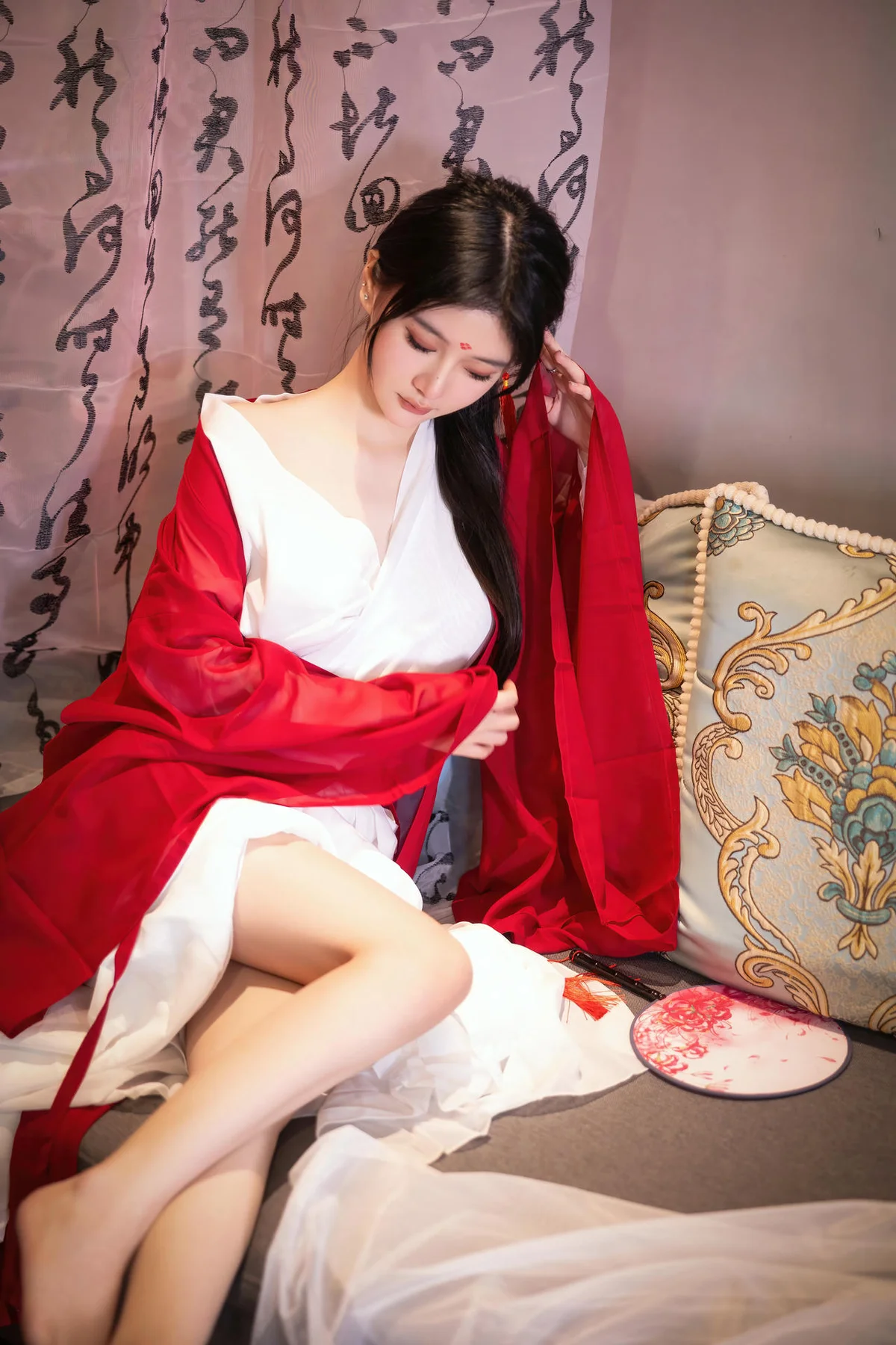 XiuRen 秀人 No.N240 谢小蒽古风制服红袍 - 5