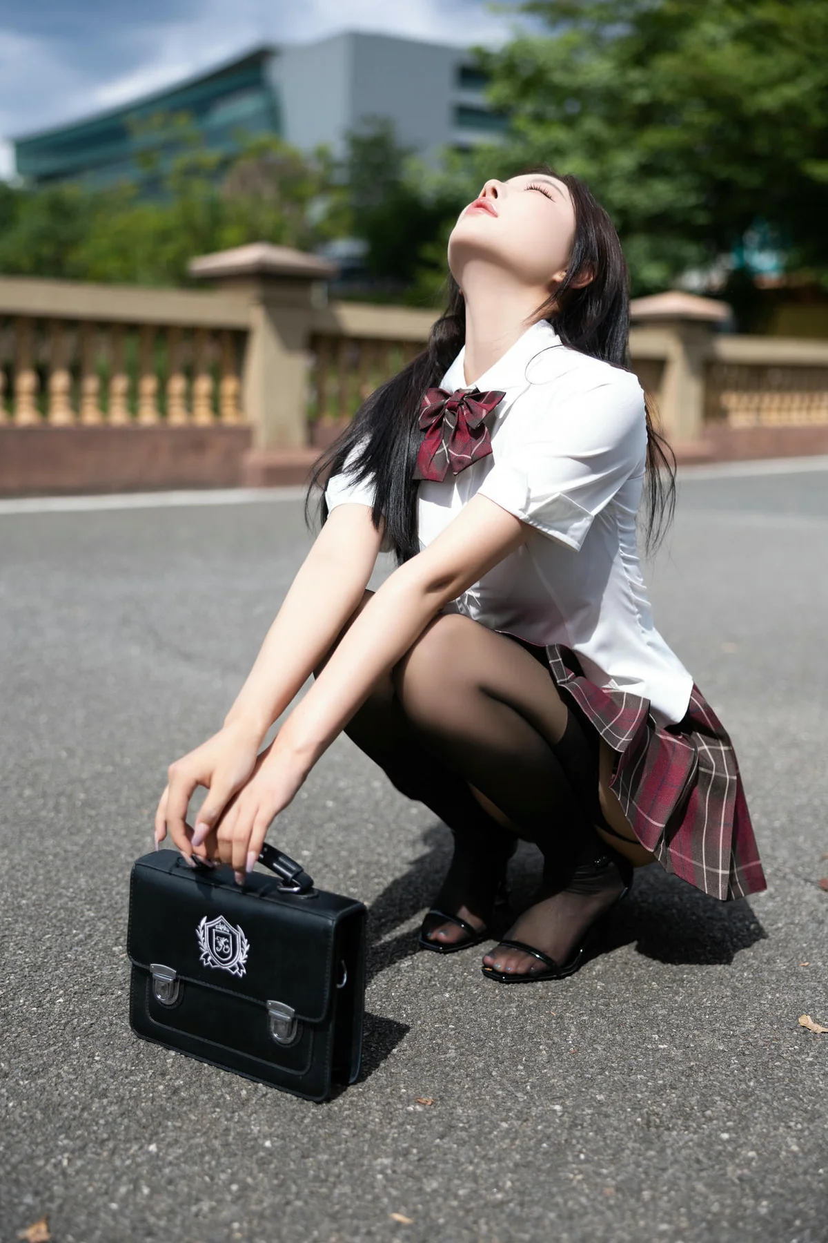 XiuRen 秀人 No.N267 杨晨晨格子JK短裙制服 - 7