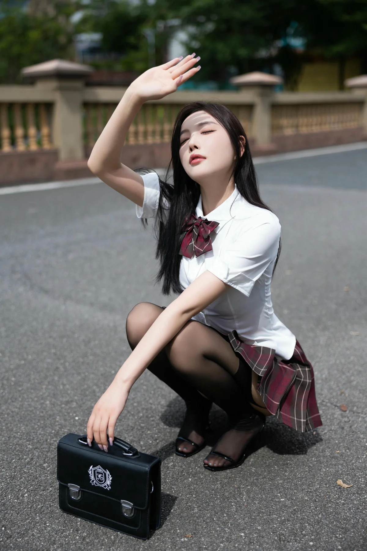 XiuRen 秀人 No.N267 杨晨晨格子JK短裙制服 - 8