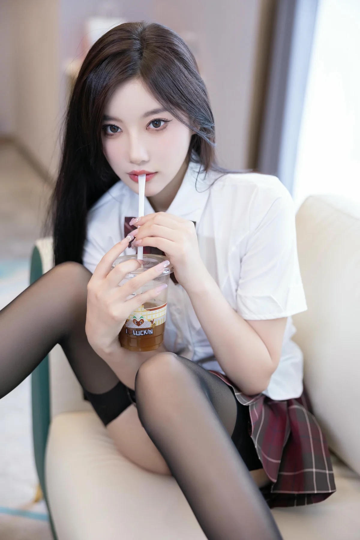 XiuRen 秀人 No.N267 杨晨晨格子JK短裙制服 - 8