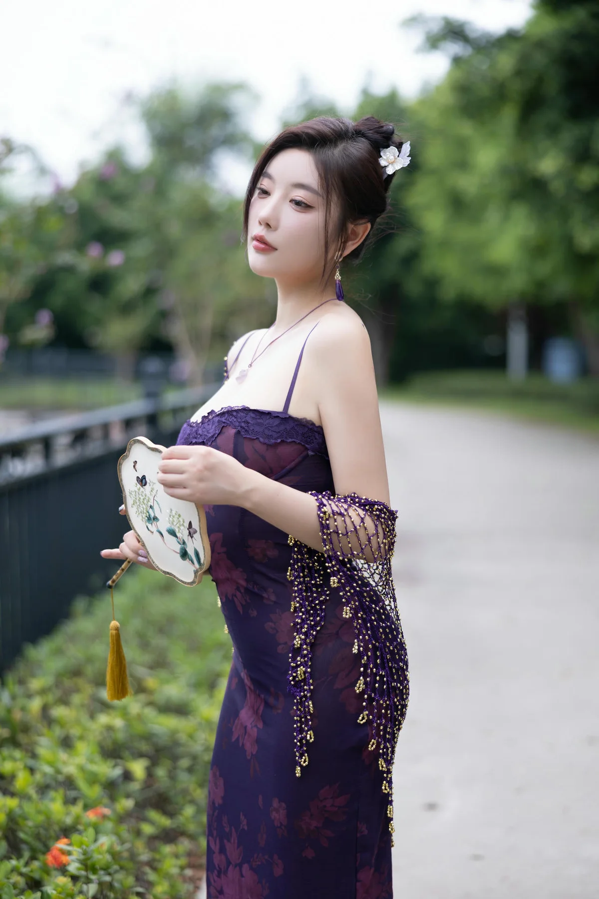 XiuRen 秀人 No.N287 杨晨晨性感紫色旗袍 - 6