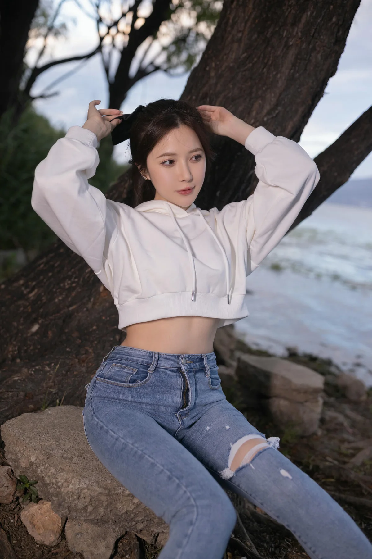 XiuRen 秀人 No.N291 鱼子酱Fish 户外骑行紧身牛仔 - 6