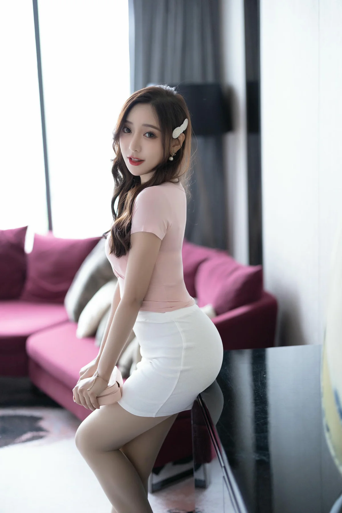 XiuRen 秀人 No.N292 王馨瑶 白色紧身裙翘臀 - 7