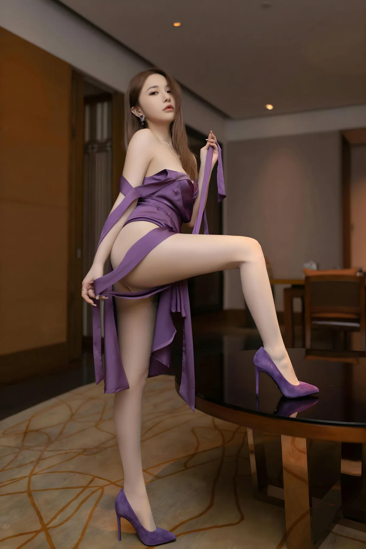 XiuRen 秀人 No.N298 鱼子酱Fish蓝色礼服美腿 - 10