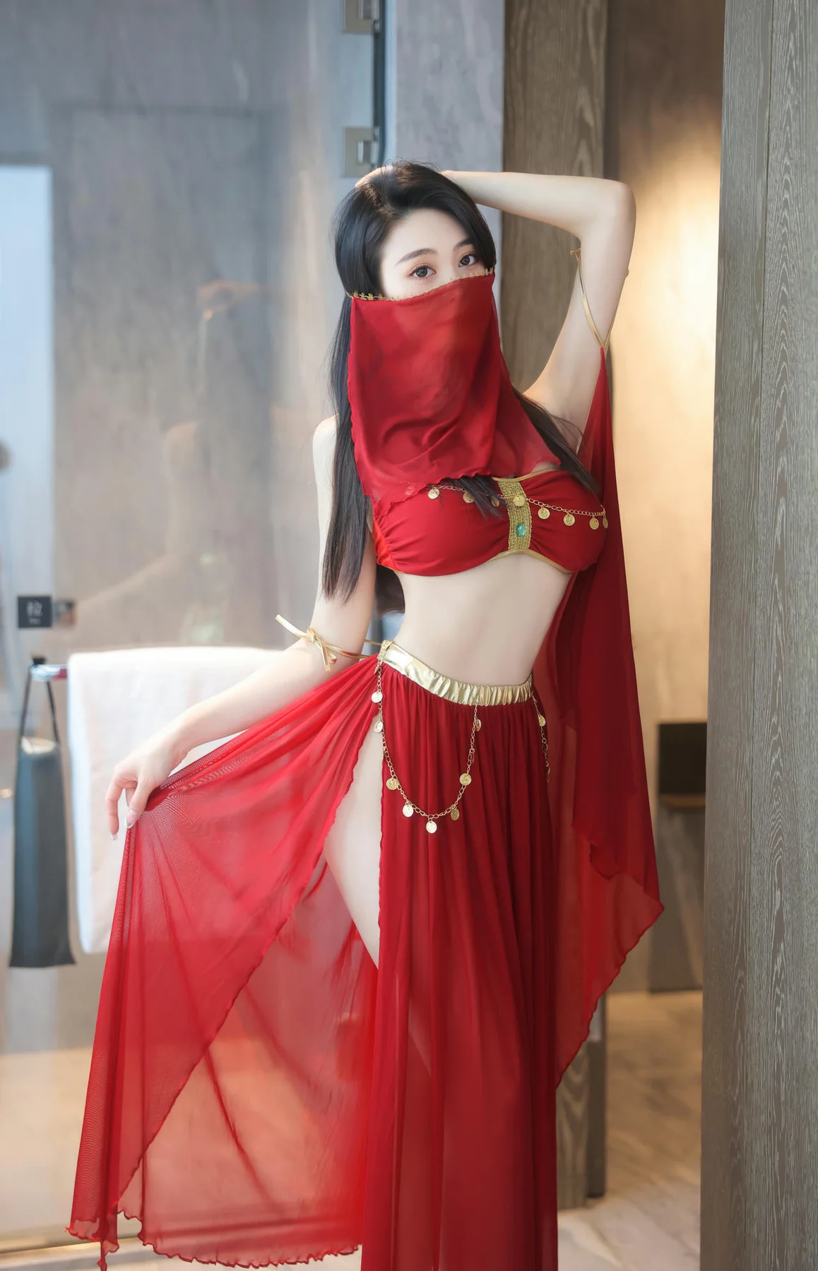 XiuRen 秀人 No.N306 清妙红色长腿舞裙 - 5