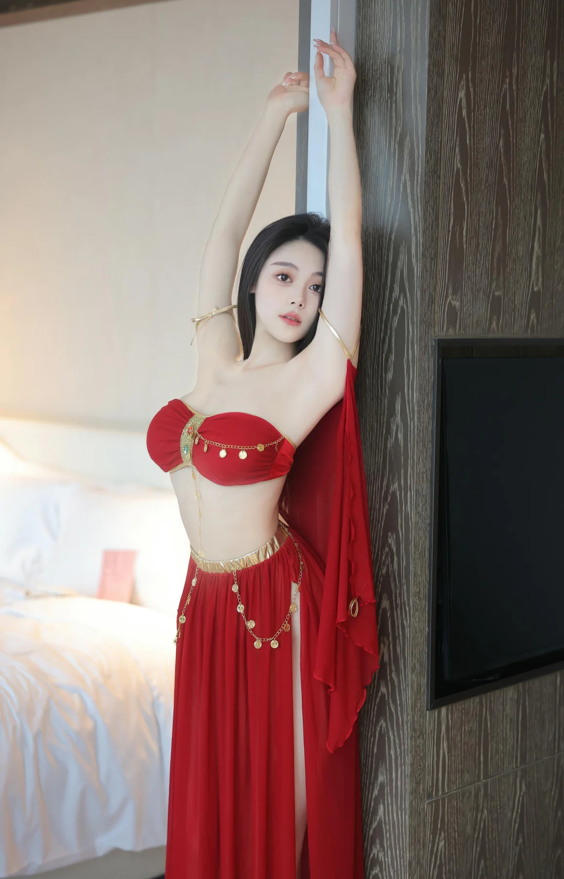 XiuRen 秀人 No.N306 清妙红色长腿舞裙 - 10