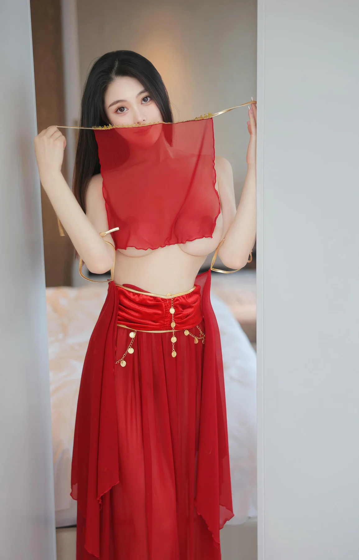 XiuRen 秀人 No.N306 清妙红色长腿舞裙 - 1