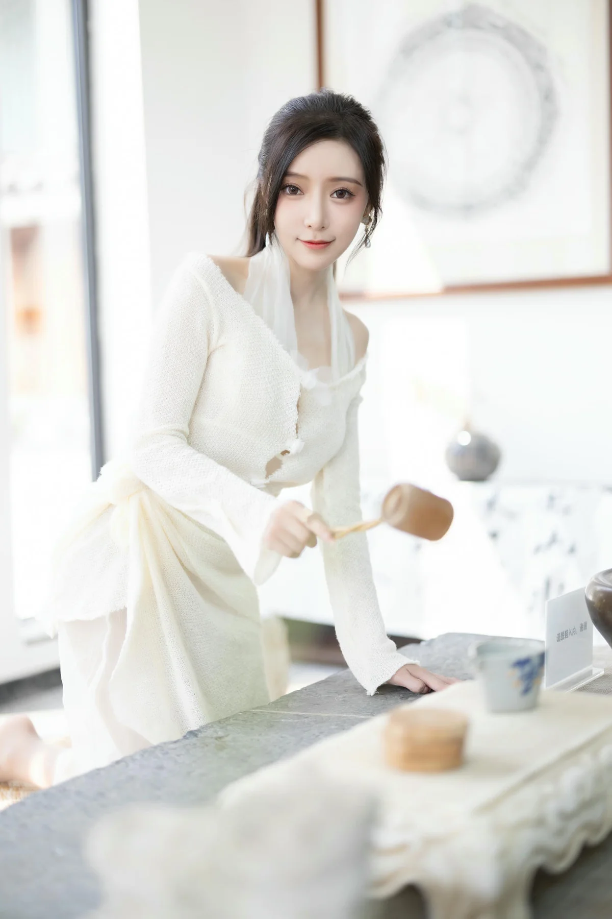 XiuRen 秀人 No.N307 王馨瑶白色长裙气质美女 - 5
