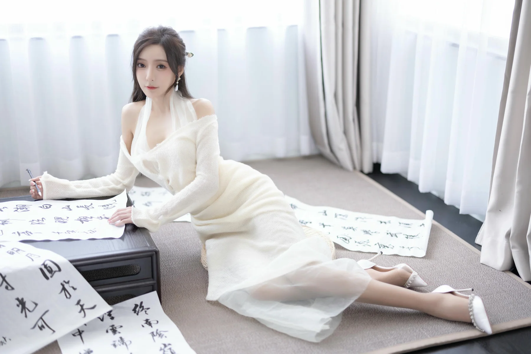 XiuRen 秀人 No.N307 王馨瑶白色长裙气质美女 - 2