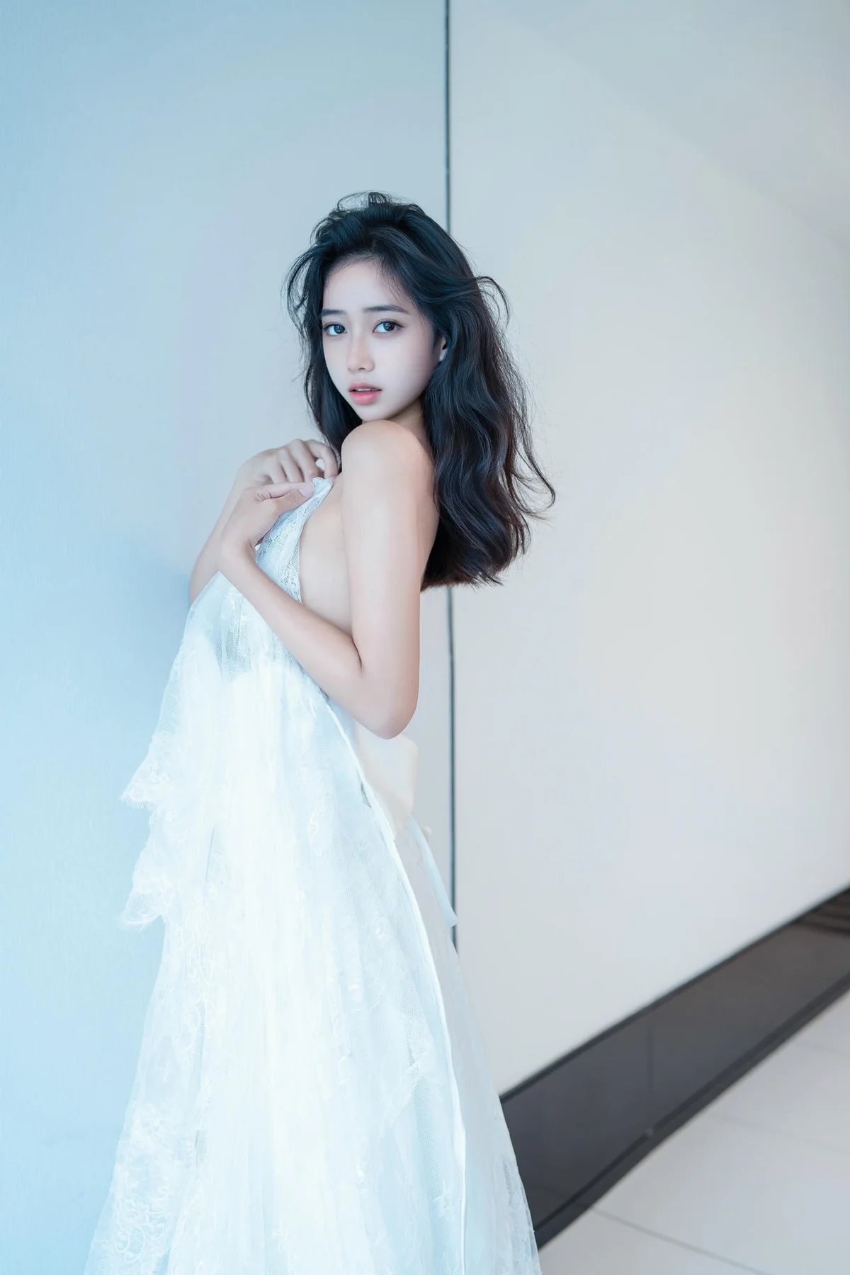 XiuRen 秀人 No.N309 时安安蕾丝白色长裙 - 6