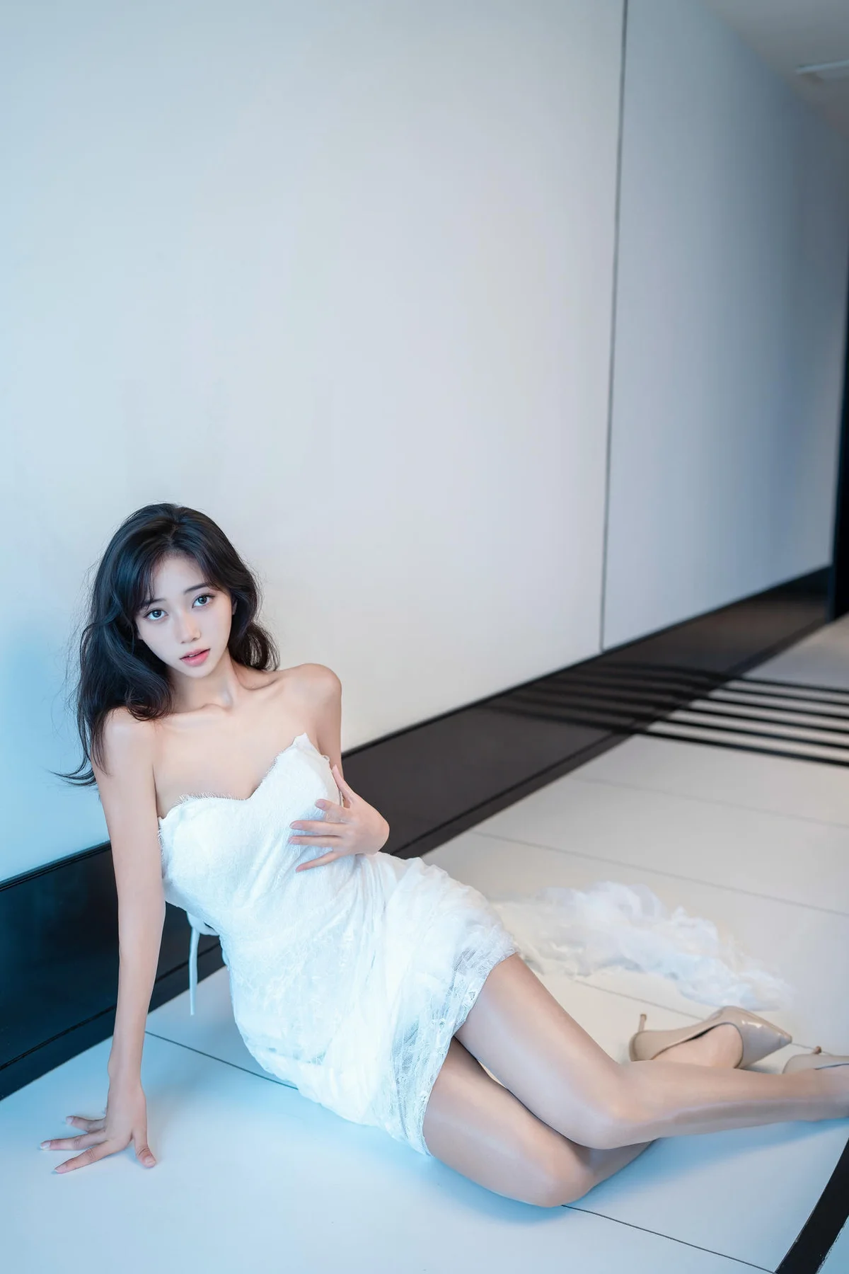 XiuRen 秀人 No.N309 时安安蕾丝白色长裙 - 5