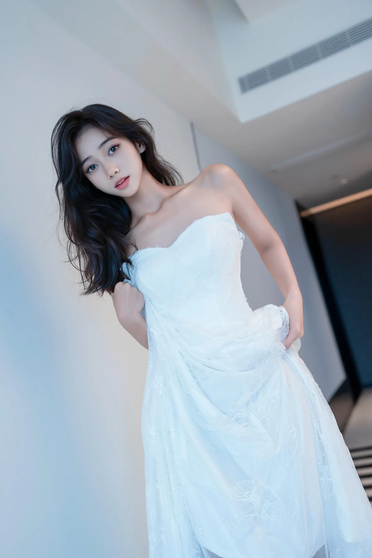 XiuRen 秀人 No.N309 时安安蕾丝白色长裙 - 9