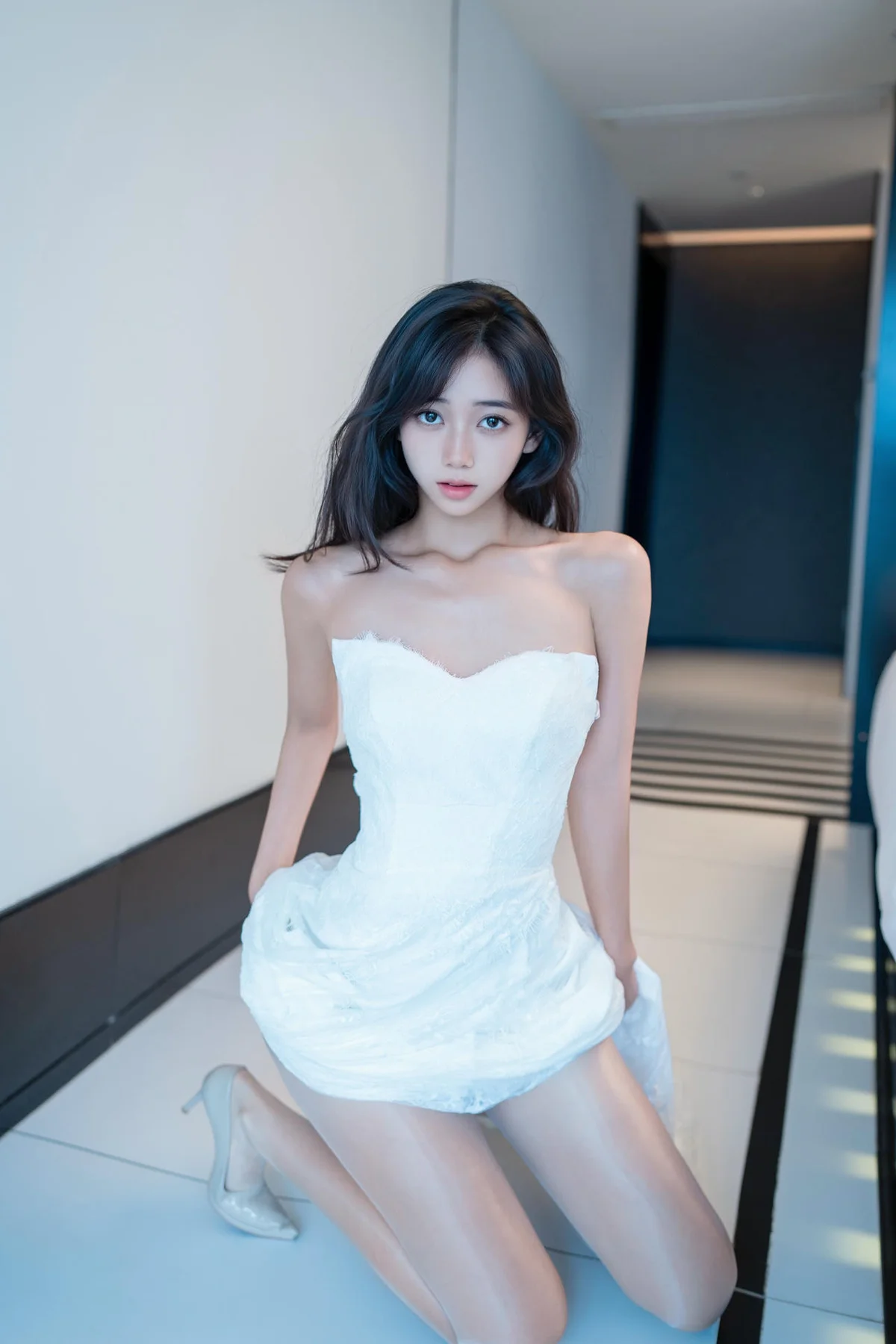 XiuRen 秀人 No.N309 时安安蕾丝白色长裙 - 2