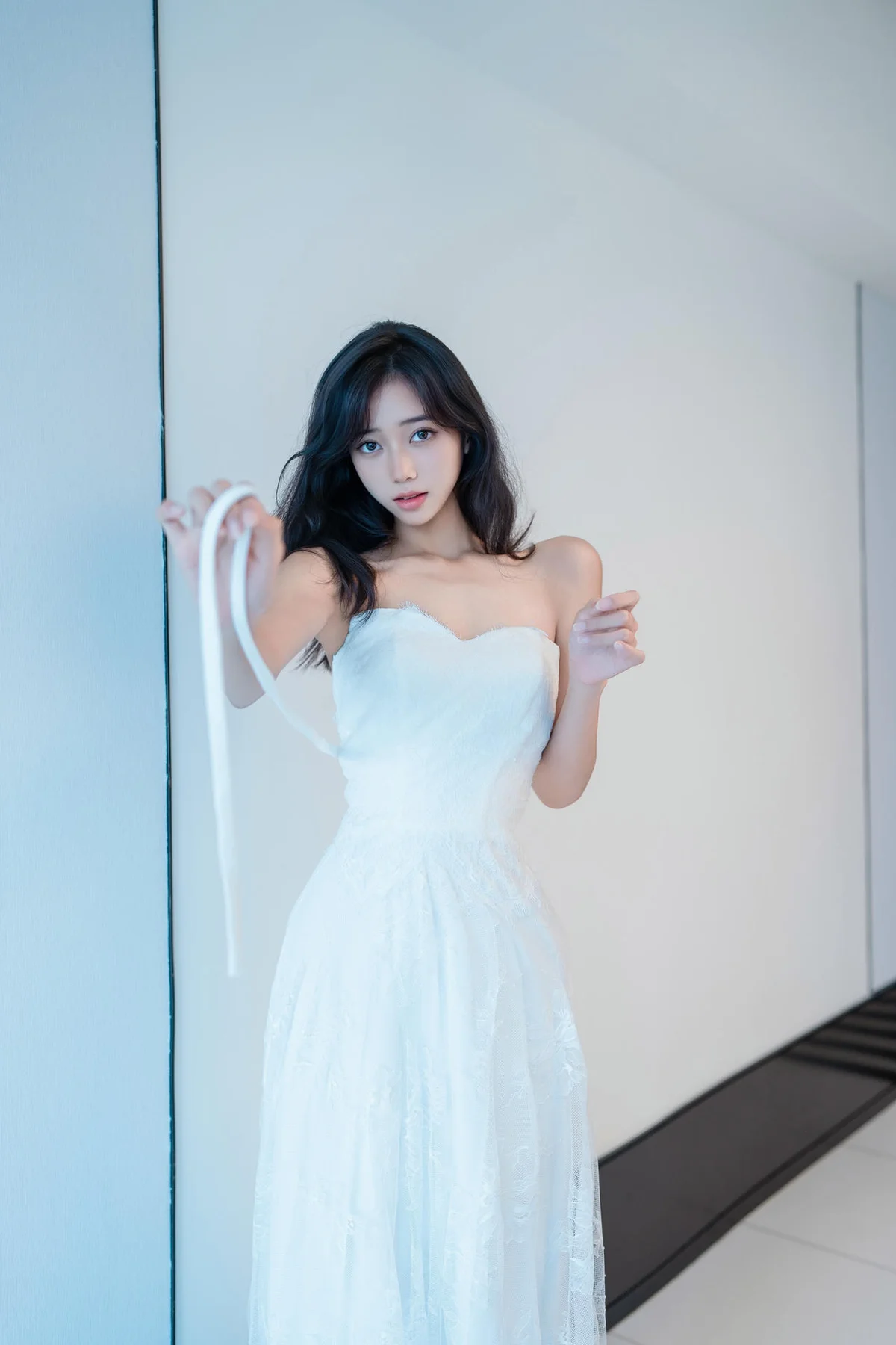 XiuRen 秀人 No.N309 时安安蕾丝白色长裙 - 6