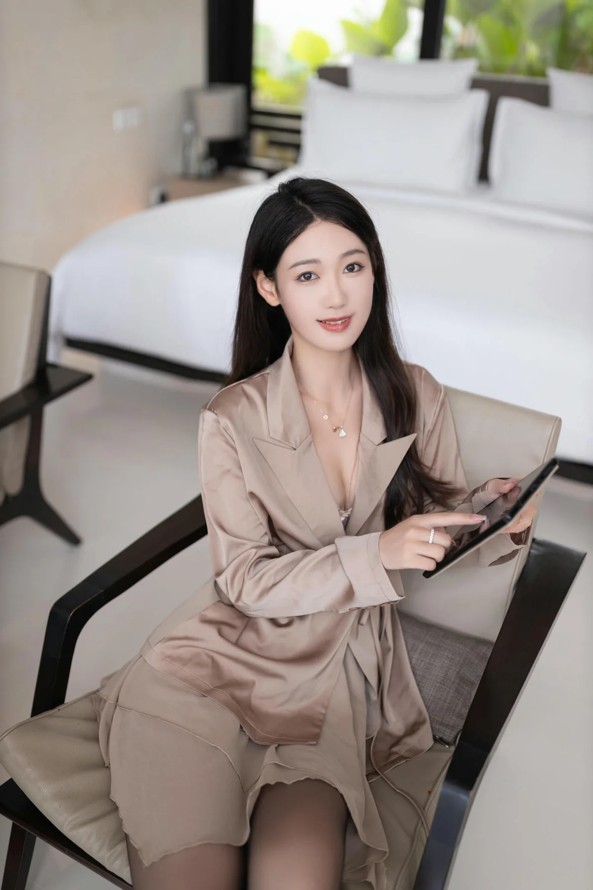 XiuRen 秀人 No.N320 唐安琪超薄黑丝紫色内衣 - 3