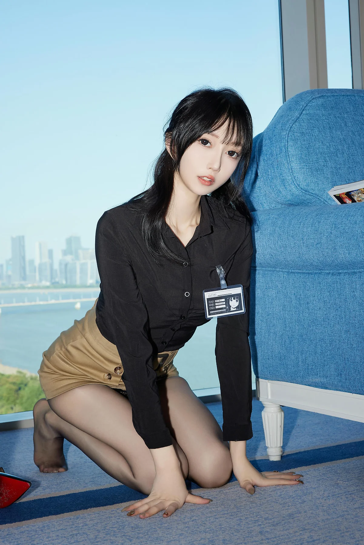 XiuRen 秀人 No.N367 玥儿玥黑丝红带玉体 - 4