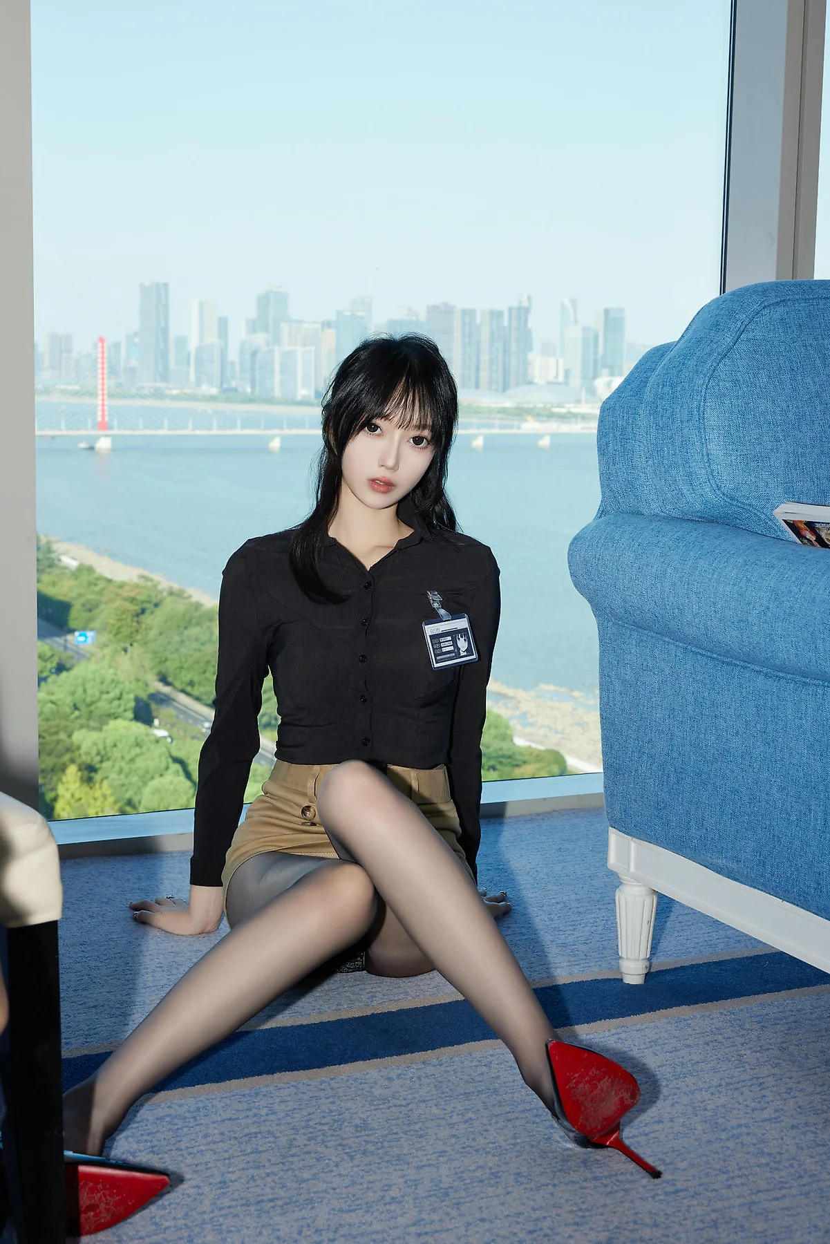 XiuRen 秀人 No.N367 玥儿玥黑丝红带玉体 - 7