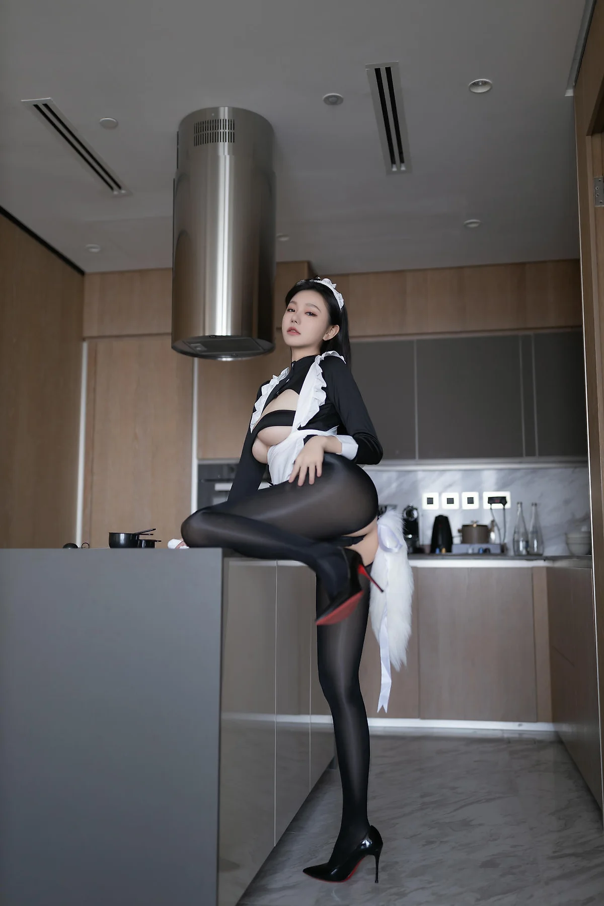 XiuRen 秀人 No.N395 安然anran爆乳诱惑黑丝女仆制服 - 9