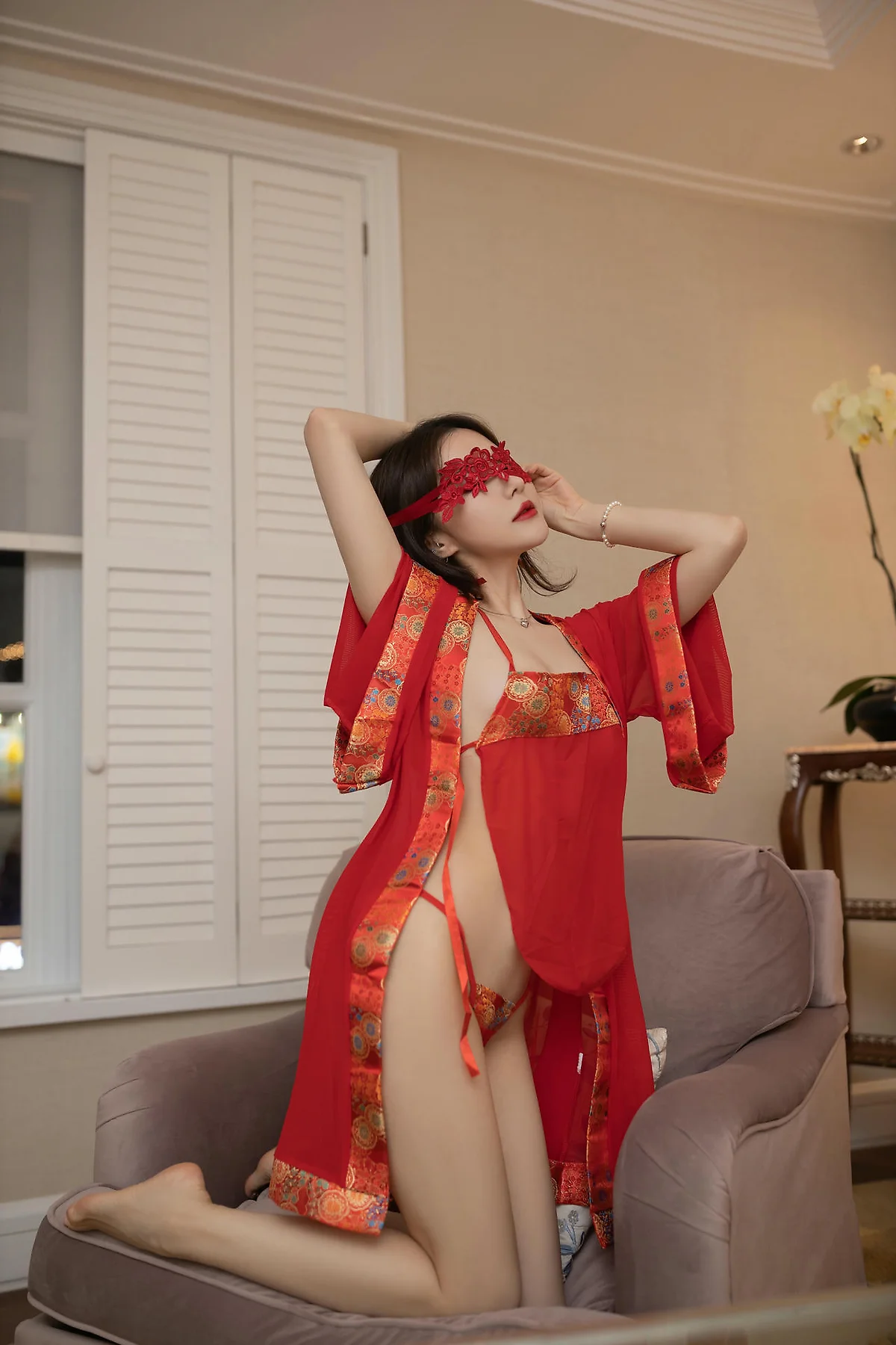 XiuRen 秀人 No.N418 鱼子酱Fish红色古装制服 - 3