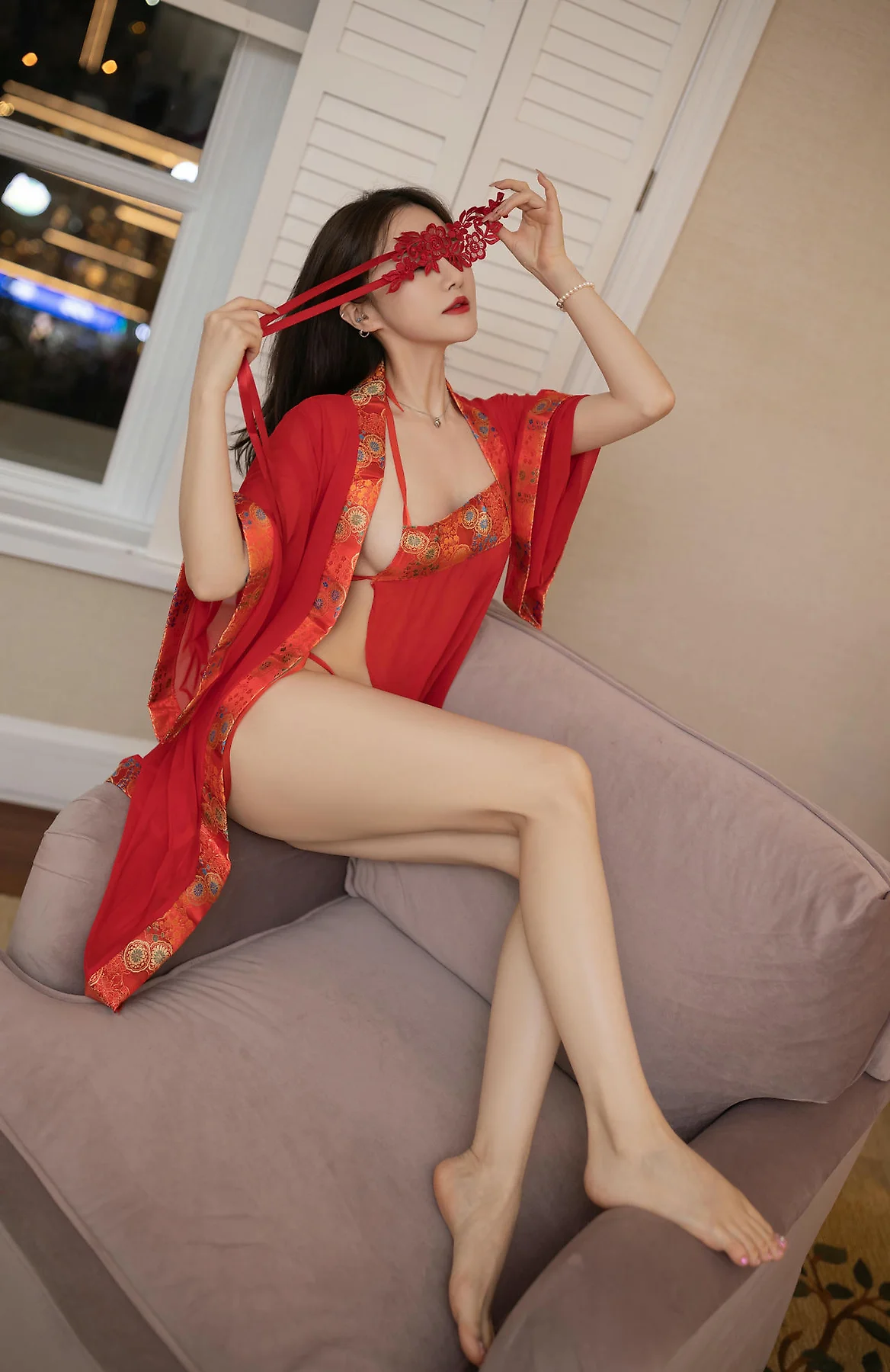 XiuRen 秀人 No.N418 鱼子酱Fish红色古装制服 - 6