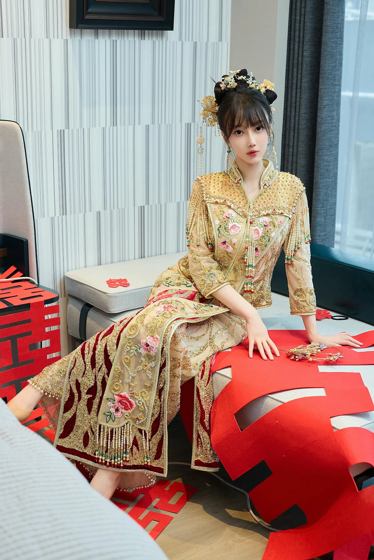 XiuRen 秀人 No.N447 玥儿玥性感秀禾服 - 2