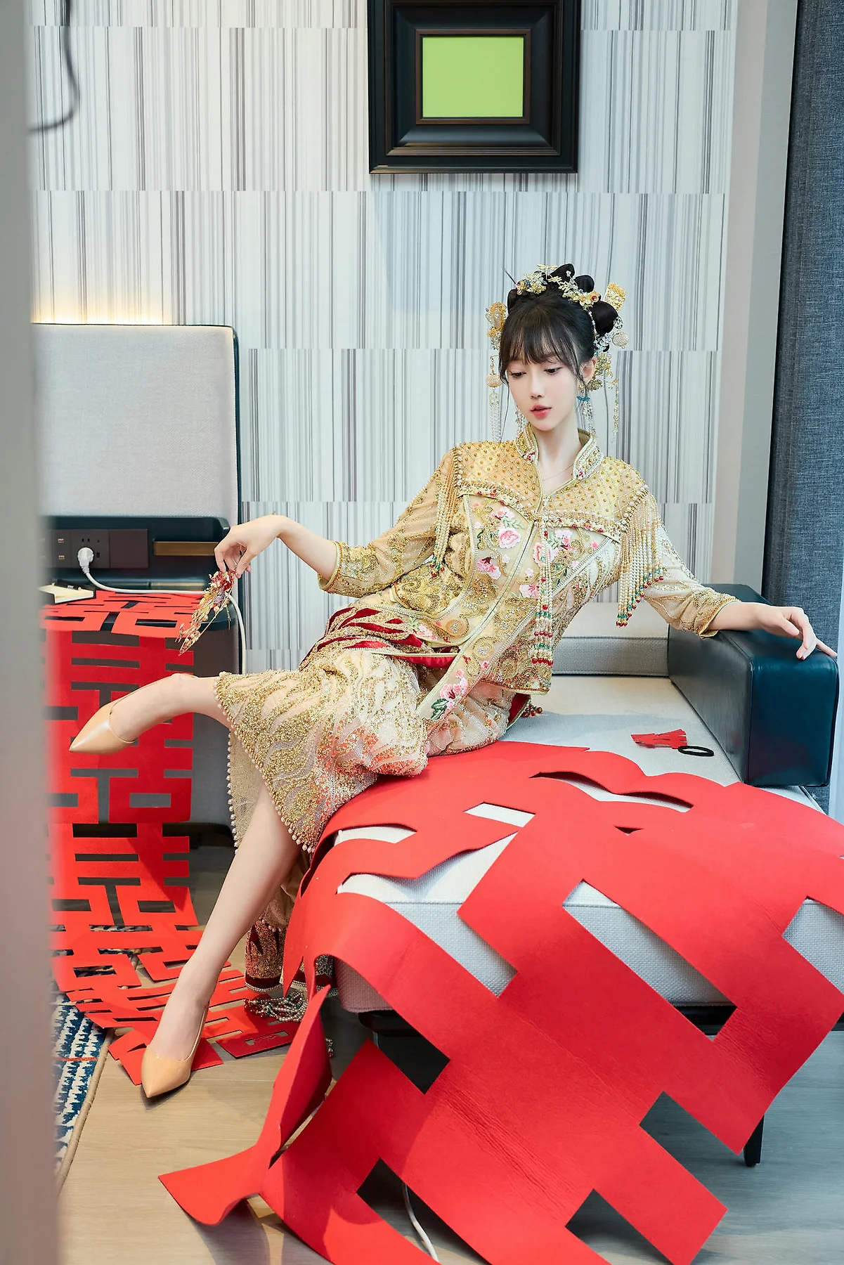 XiuRen 秀人 No.N447 玥儿玥性感秀禾服 - 5