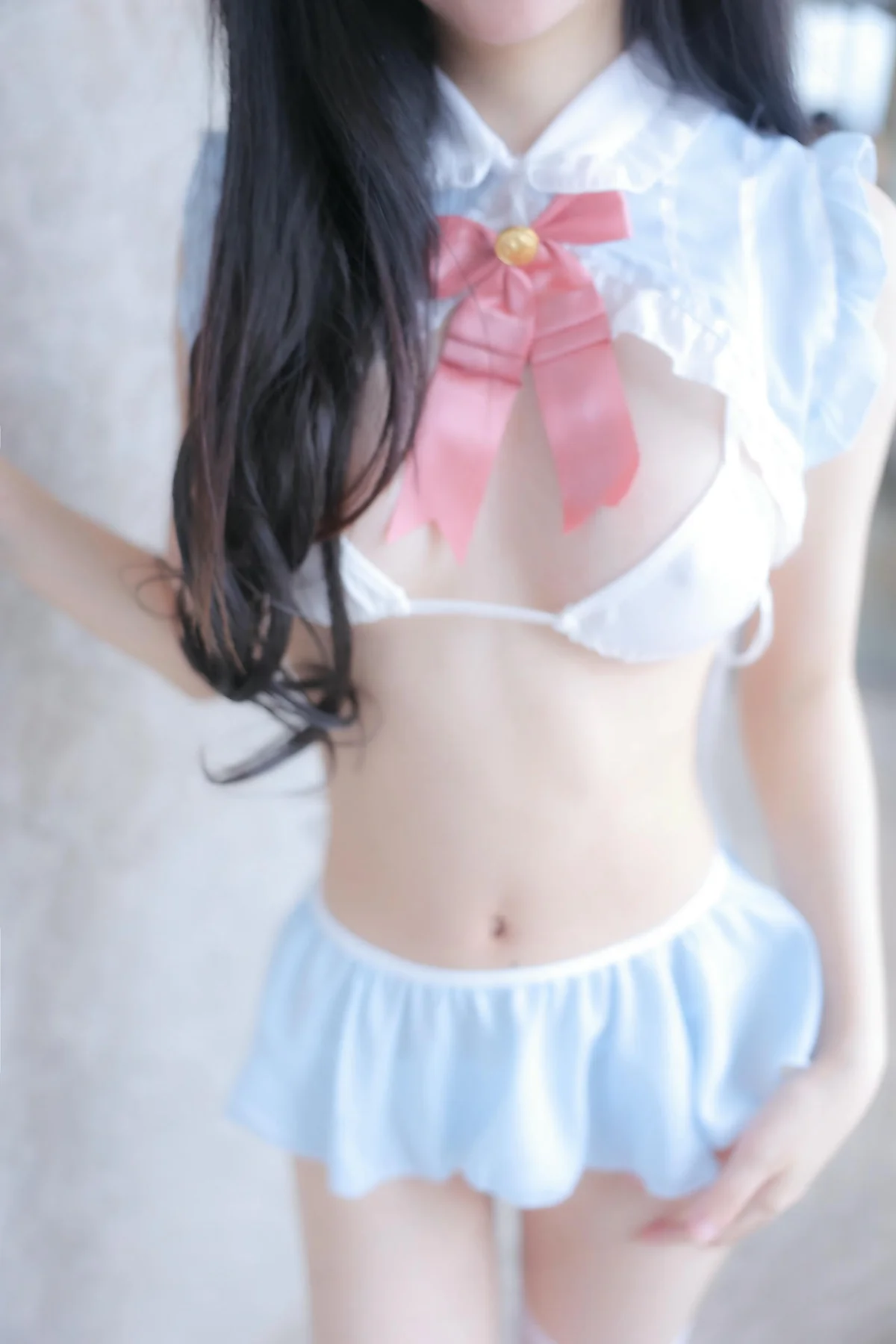 XiuRen 秀人 No.N454 谢小蒽白丝超短裙cos - 1