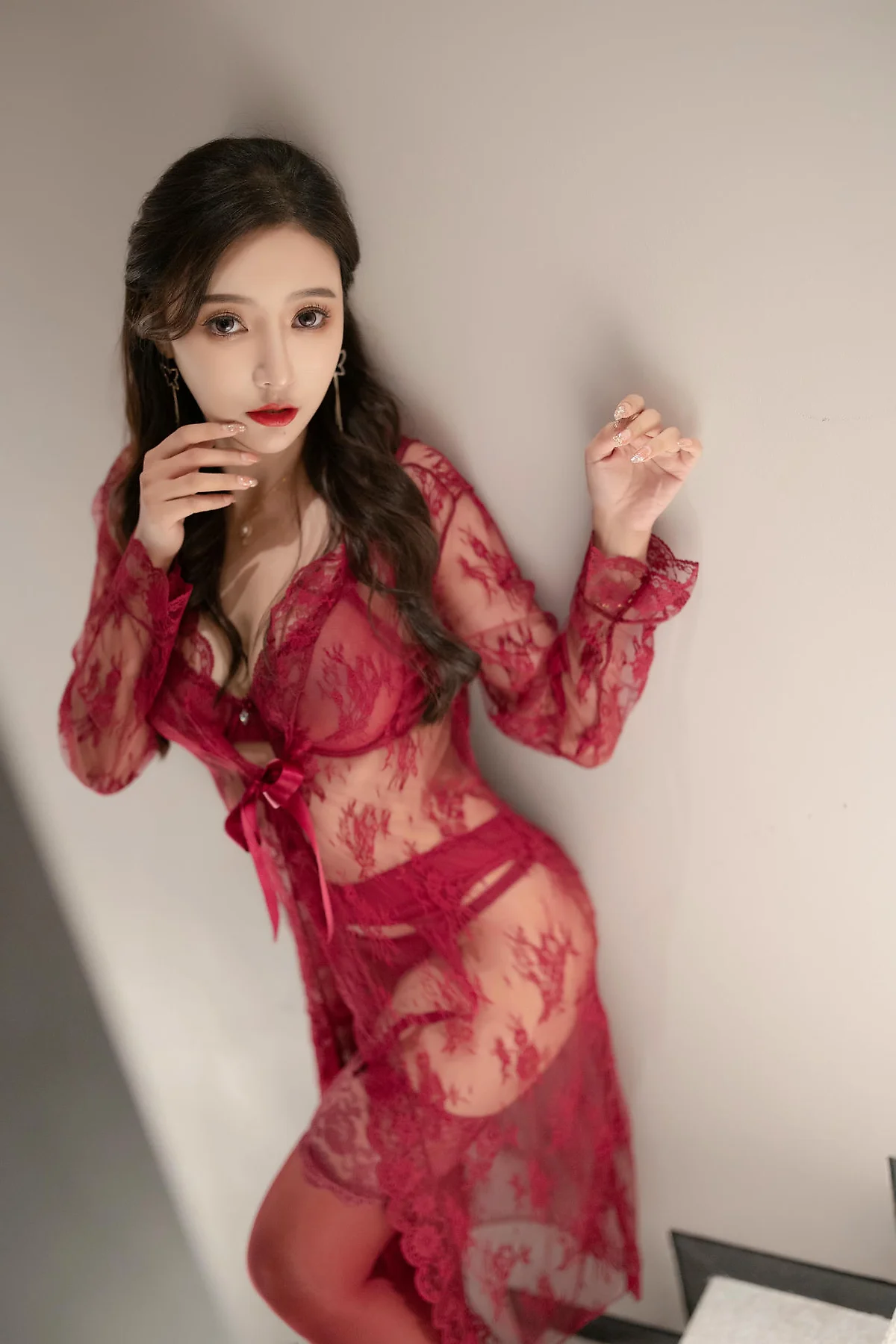 XiuRen 秀人 No.N457 王馨瑶蕾丝情趣高跟套装 - 6