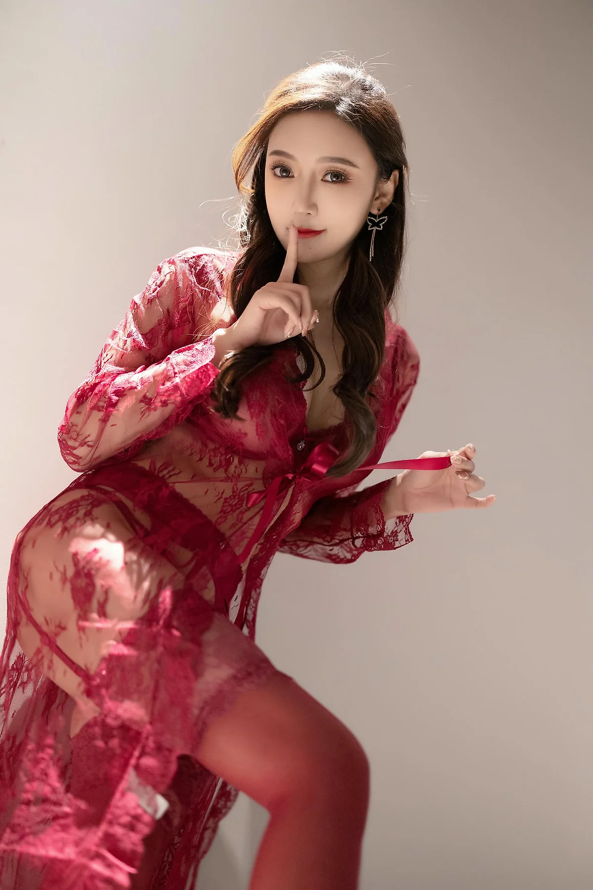 XiuRen 秀人 No.N457 王馨瑶蕾丝情趣高跟套装 - 9