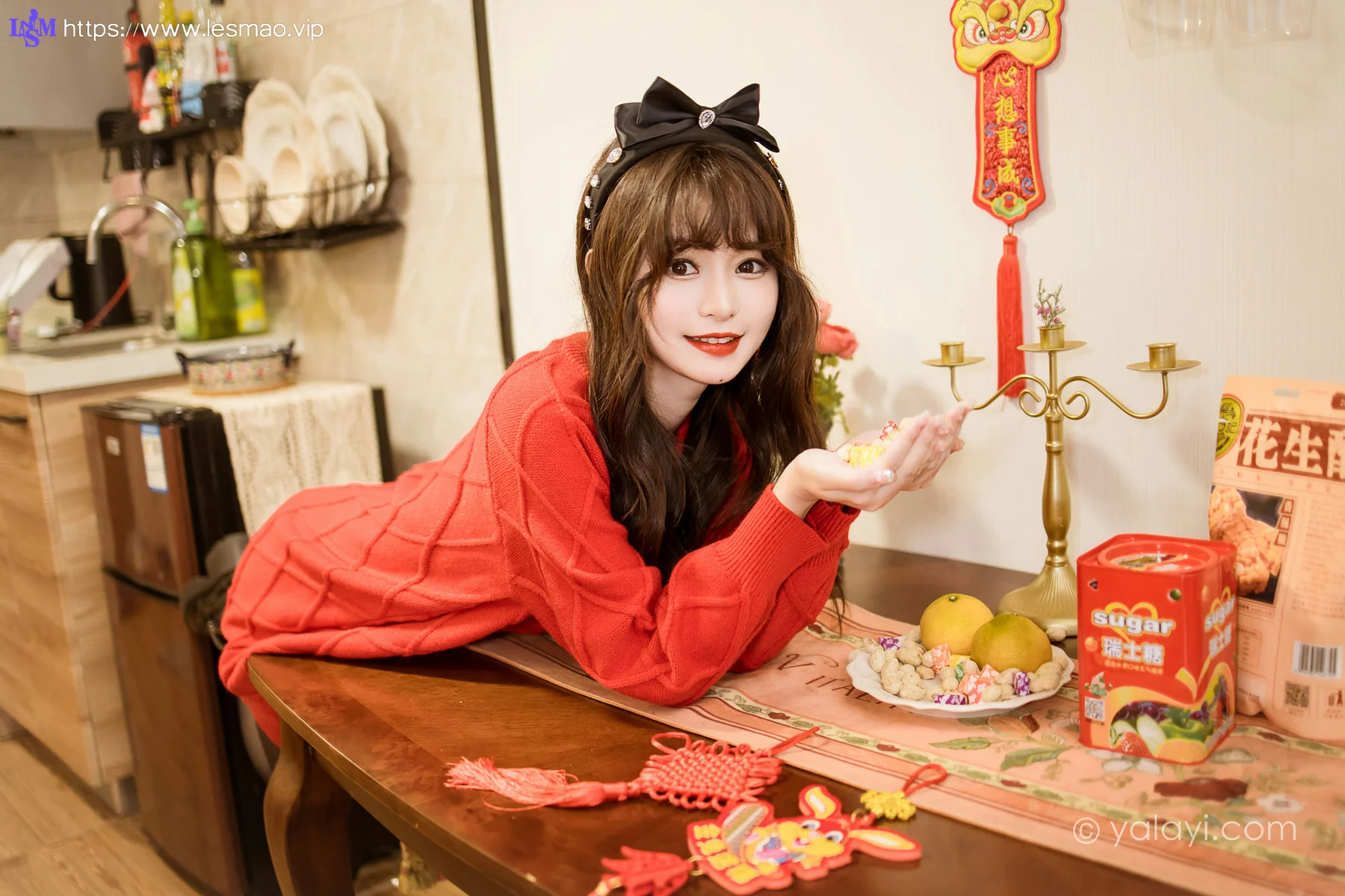 YALAYI 雅拉伊 Vol.955  小亭 穿上你送的红毛衣 - 4