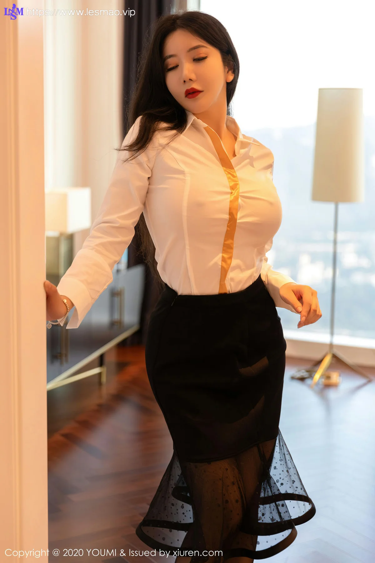 YOUMI 尤蜜荟 Vol.579 超短裙黑丝熟女  心妍小公主 - 5