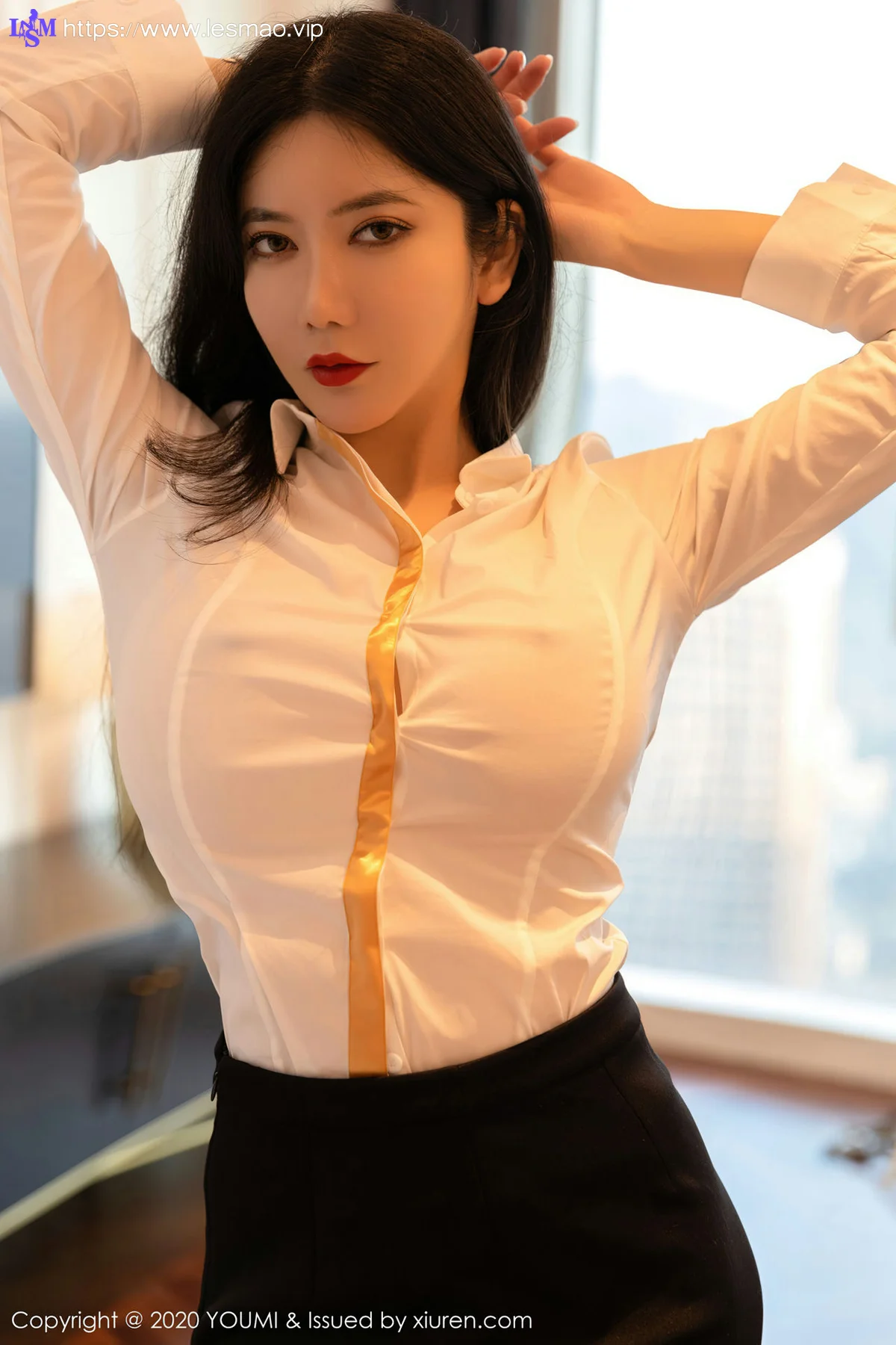 YOUMI 尤蜜荟 Vol.579 超短裙黑丝熟女  心妍小公主 - 8