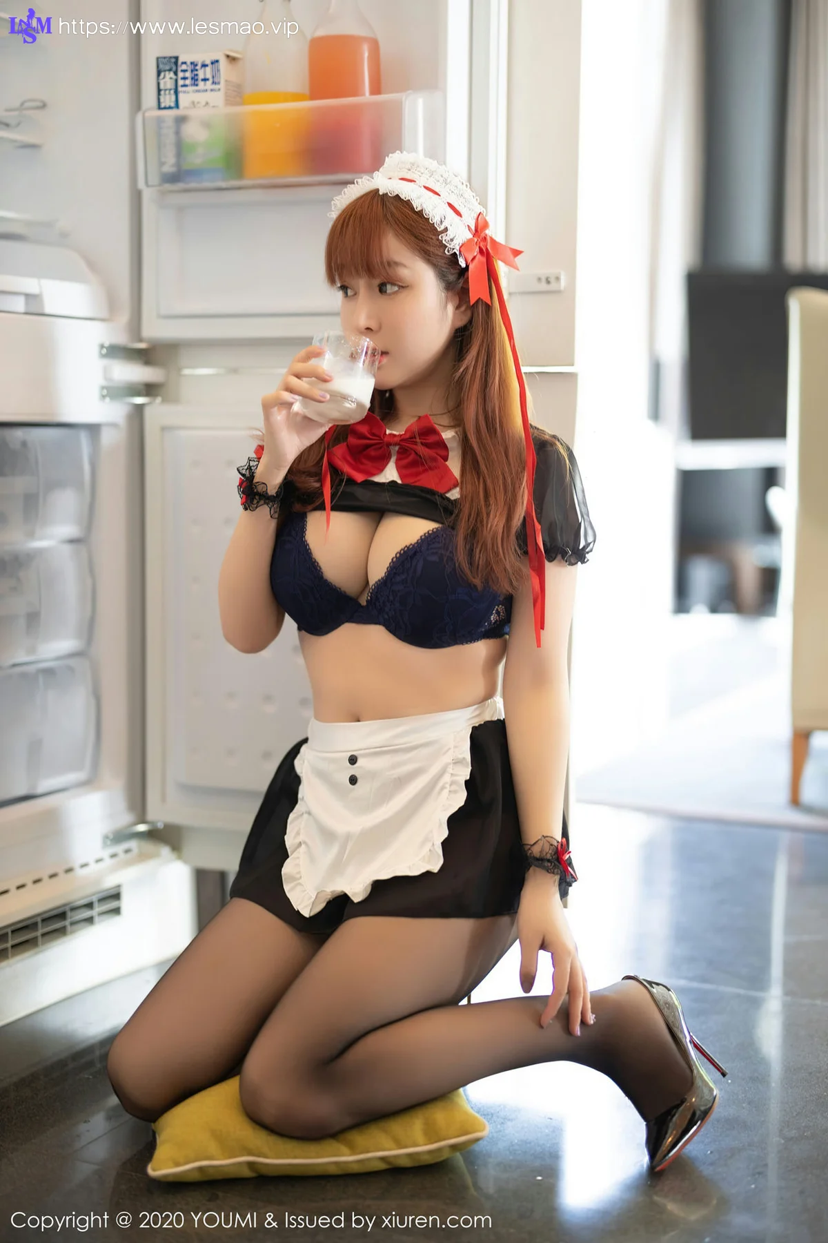 YOUMI 尤蜜荟 Vol.581 黑色女仆性感 王雨纯 - 9