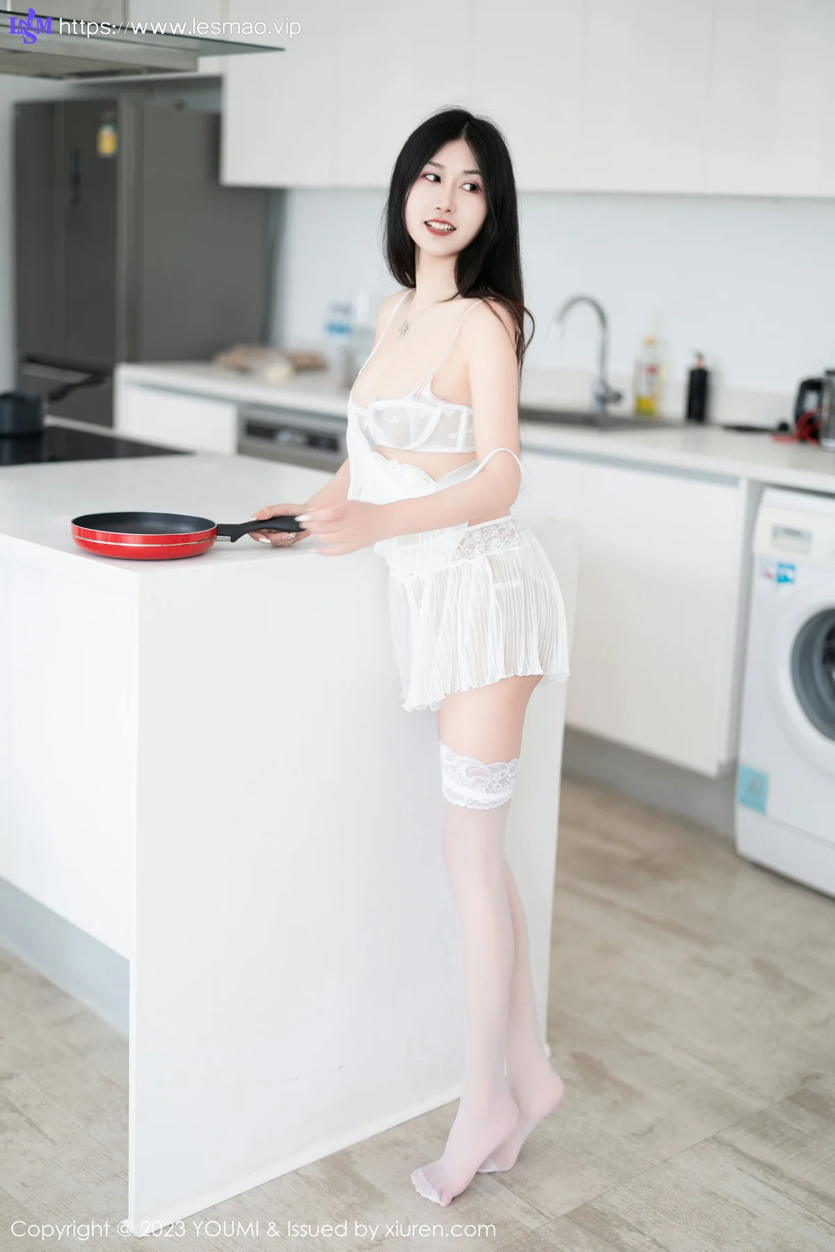 YOUMI 尤蜜荟 Vol.959 laura阿姣 白色网纱服饰泰国旅拍 - 5